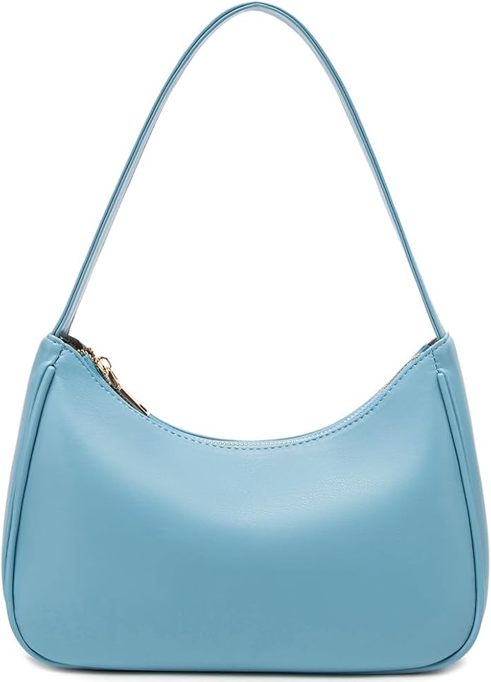 Shoulder Bags for Women, Cute Hobo Tote Handbag Mini Clutch Purse with Zipper Closure