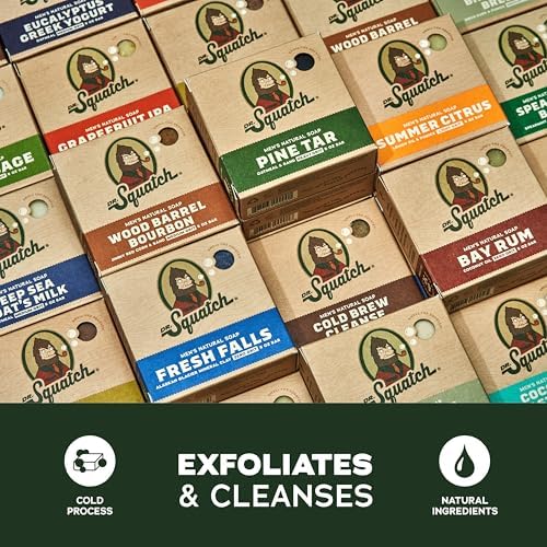Dr. Squatch Natural Men’s Bar Soap, Body Soap Bar (5oz, 3-Pack) - Image 2