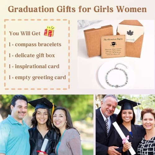 2026 Graduation Gifts for Women Her, Compass Bracelet for Girls Women - Image 5