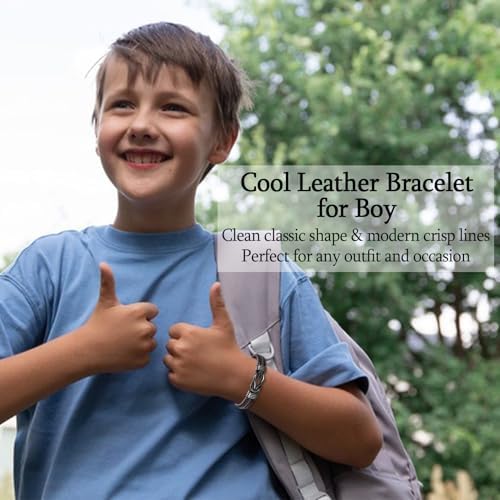 Graduation Gifts for Him, Class of 2026 5/6/8th High School College Master Graduation Gifts for Son, Grandson, Nephew, Brother, Cool Infinity Knot Leather Bracelets for Men Boys - Image 4