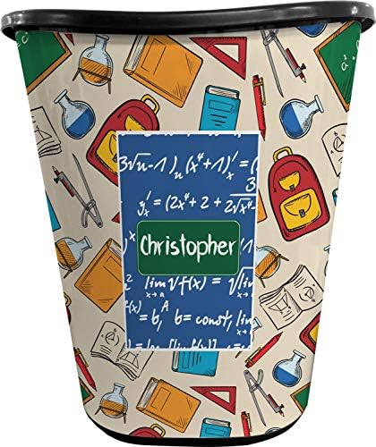 RNK Shops Personalized Math Lesson Waste Basket - Single Sided (Black) by Unknown