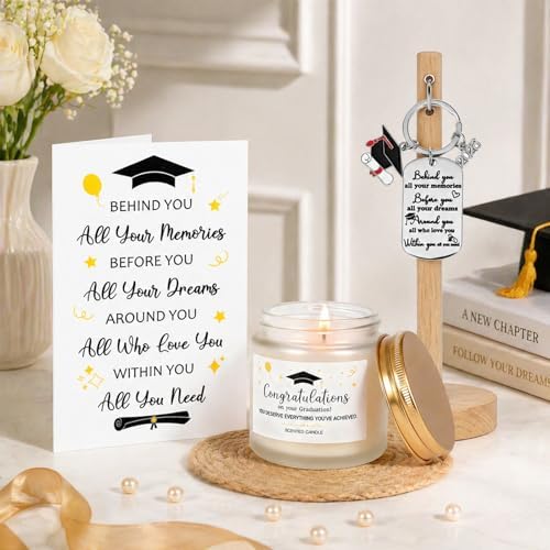 Graduation Gifts for Women Her 2026, Graduation Gift Box Set, College High School Graduation Present College Master Doctor Include 16OZ Glass Cup & Handheld Sail Bag & Bracelet (White) - Image 3