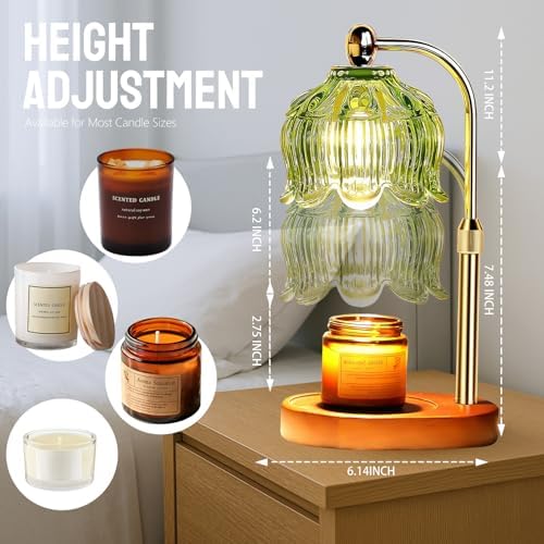GEEZO Fragrance Candle Warmer Lamp，Electric Candle Warmer with Timer & Dimmer，Mom Christmas Birthday Gifts for Women, House Warming Gifts New Home Bedroom Decor - Image 3