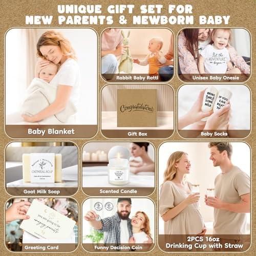 14PCS Baby Shower Gifts,New Mom Gifts for Women & Newborn Baby Gifts, Top Pregnancy Gifts for New Parents Gender Reveal Gifts, Expecting Parents to Be, New Mom Care Package After Baby - Image 2