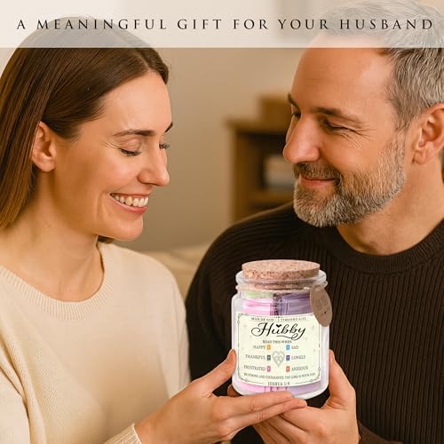 Hubby Bible Verse Jar – Father day Gifts for Husband, 92 Color-Coded Bible Verses “Read This When” | Christian gifts for men - Image 6