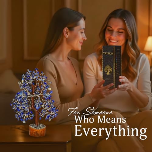 YATSKIA Lapis Lazuli Crystal Tree of Life | Crystal and Healing Stone Decor | Birthday Gifts for Women | Home Decor | Healing Crystals | Thank You Gifts | 10 Inch 300 Beads - Image 4