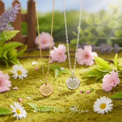 HOPE LOVE SHINE Inspirational Necklaces Women Sterling Silver Gold - Image 5