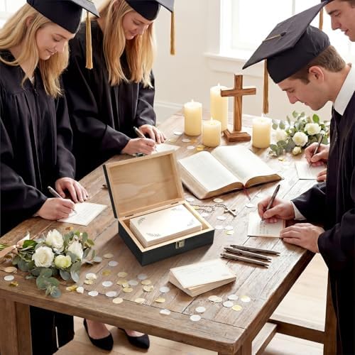 Graduation Memory Keepsake Box with Photo Custom 2026 Large Grad Card Box with Customized Picture Gift for Him Her for Graduate Grad High School Party(Black,Religious) - Image 4