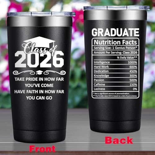Grifarny Graduation Gifts Him, Boys 2026 - College, High School, Middle School Graduation Gifts for Men - Class of 2026 Graduate Tumbler Mug 20 oz - Image 6