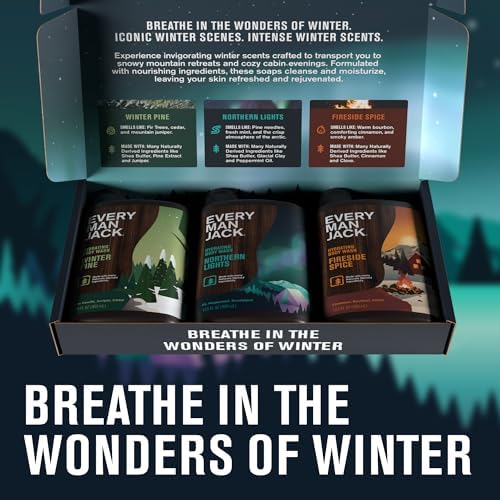 Every Man Jack Body Wash Gift Set for Men, Invigorating Winter Scents, 3pk - Image 2