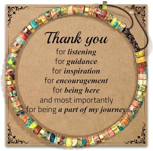 AGOT Thank You Gifts for Women: Teacher Appreciation Office Gifts for Coworkers Employee Boss Lady Manager Colleague Natural Stone Bracelet by AGOT