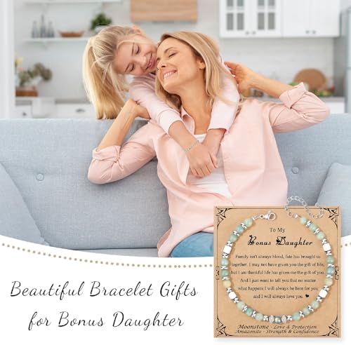 Gifts for Women Moonstone Bracelet, Amazonite Imperial Jasper Bracelets - Image 7