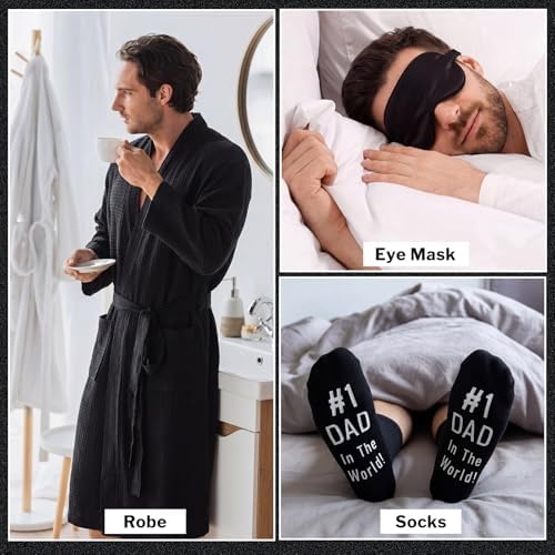13 Pcs Birthday Gifts Baskets for Men Gifts Set for Christmas, Brown - Image 4