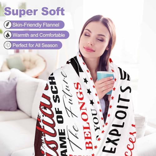 Blanket with Pictures Costume Blanket with Pictures Graduation Presents Graduation Class of 2024 with College Name Personalized Blankets for Adults, Graduation Gifts Men 80x60inch - Image 7