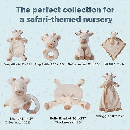 Bearington Collection Lil' Lofty 5.5 in Giraffe Baby Rattle - Baby Wrist Rattles - Plush Rattles Gift for Newborn - Image 4