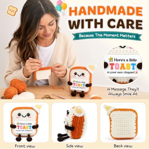 OASSIE Congratulations Gifts for Women - Emotional Support Crochet Toast - Image 3