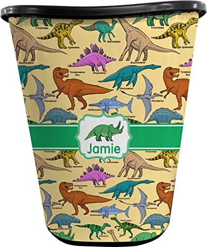 Personalized Dinosaurs Waste Basket - Single Sided (Black) by Unknown