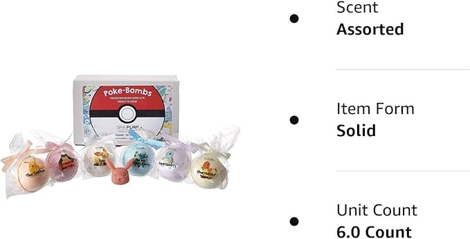 Bath Bomb Toys Inside Bath Bombs, Huge Balls (5 oz) Safe, Great for Bubble Baths, Perfect for Little Girls and Boys (6 Count) Pack of 1