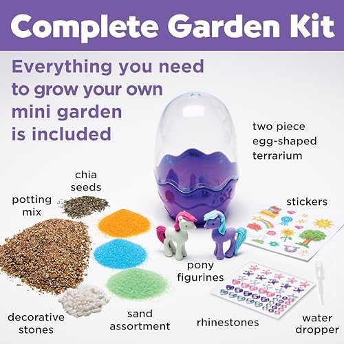 Creativity for Kids Mini Garden: Pony Terrarium Kit | Summer Crafts for Kids | Horse Gifts for Girls, Crafts for Kids and Girl Toys & Birthday Gift Ideas for Girls (Ages 6+) - Image 5