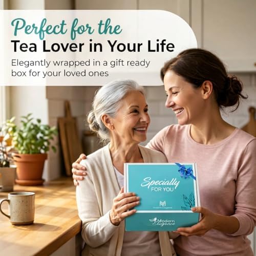 Modern Elegance Tea Tumbler Gift Set for Women, Teal - Image 6
