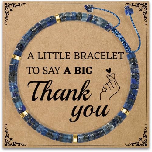 AGOT Thank You Gifts for Women: Teacher Appreciation Office Gifts for Coworkers Employee Boss Lady Manager Colleague Natural Stone Bracelet by AGOT