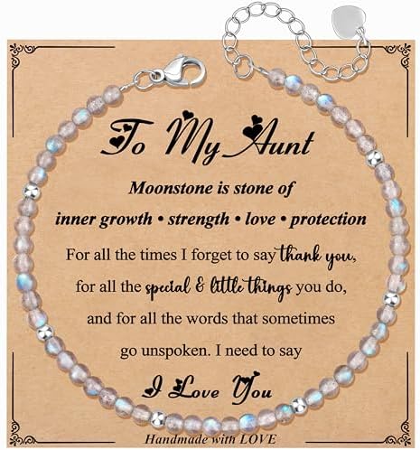 JoycuFF Moonstone Bracelet Christmas Birthday Valentines Gifts for Women by Joycuff