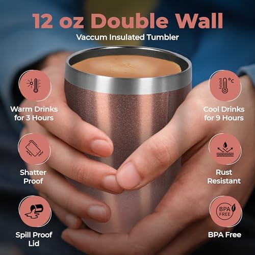 Modern Elegance Tea Tumbler Gift Set – Includes Tea Bag Holder, Spoon, Honey Straw, 15 Assorted Flavor Blends & Hot & Cold 12oz Insulated Tumbler – Ideal for Holiday Gift for Tea Lovers – Rose Gold - Image 4
