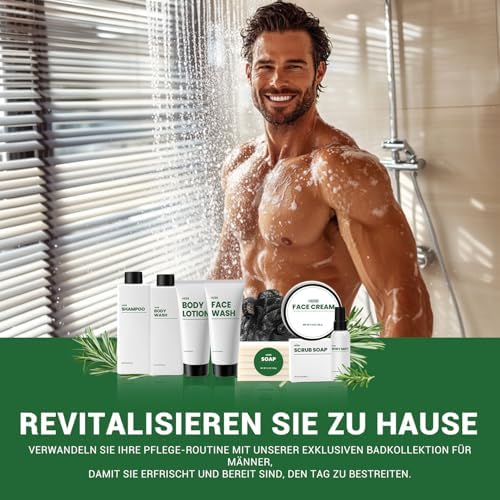 Gifts for Men, Bath and Body Gift Baskets for Men,10 Pcs Mens Spa Set - Image 5