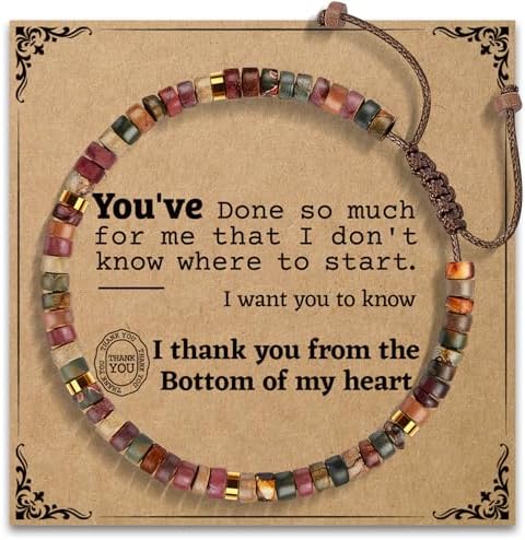 AGOT Thank You Gifts for Women: Teacher Appreciation Office Gifts for Coworkers Employee Boss Lady Manager Colleague Natural Stone Bracelet by AGOT