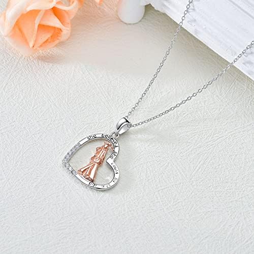 AOBOCO 2026 Graduation Gifts for Her, 925 Sterling Silver She Believed She Could So She Did Pendant Necklace College Graduation Jewelry for Women Her Daughter - Image 3