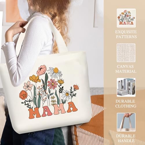 DHQH Mother’s Day Gifts for Mom from Daughter Son, Mama Birthday Gifts Set, 11oz Coffee Mug with Tote Bag, Mama Necklace for Women - Image 4