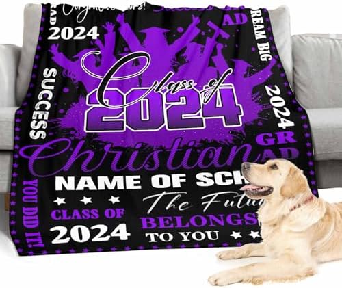 Custom Blankets with Photos Customized Blanket Personalized Blankets Graduation Gifts College for Her, Graduate Class of 2024 Custom Baby Gifts Senior Graduation Gifts 30x40inch - Image 4