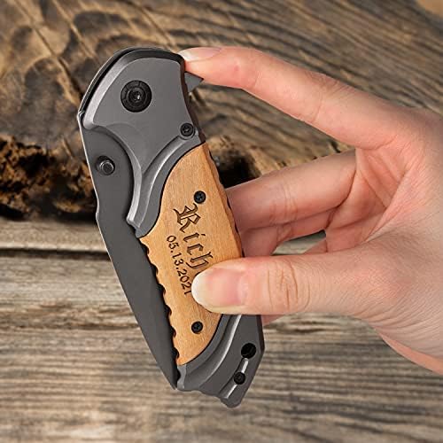 Personalized Knife With Box For Groomsmen - Custom Engraved Pocket Knives for Men, Groom, Best Man, Groomsmen, Father Of The Bride Gifts for Wedding, Groomsman Proposal Gift, Bachelor Party - Image 4