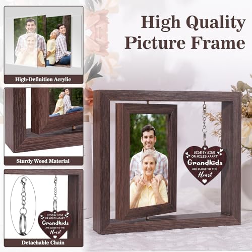 Side by Side or Miles Apart Grandkids are Close to the Heart Picture Frame 4x6 First Time Grandparents Gifts, New Grandma and Grandpa Gifts, Thanksgiving Birthday Christmas Grandparents Day Gift - Image 6