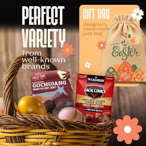 Beef Jerky Easter Basket For Men - Easter Gift with Beef Jerky Variety Pack - Image 3