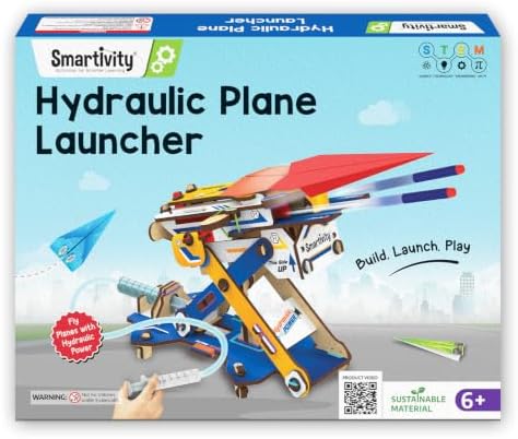 Smartivity 2in1 Hydraulic Aeroplane & Dart Launcher STEM Kit Ages 6-14 by SMARTIVITY