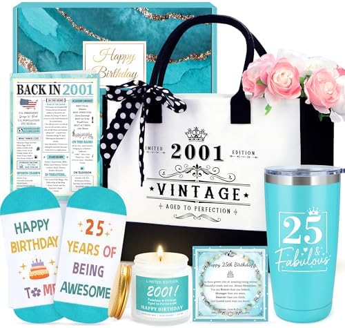 25th Birthday Gifts for Women Unique Gift for 25 Year Old Woman Cool 25 Years Old Birthday Gifts for Her Funny Gift Ideas for 25 Year Olds Female Happy 25th Bday Decorations for Young Women Daughter by Unknown