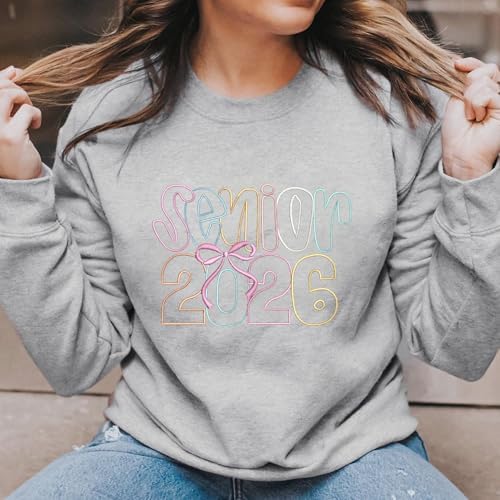 Chillever - Custom Embroidered Senior Sweatshirt, Custom Class of 2026 Graduation Shirt, Grad to be, Graduation Gifts - Image 2