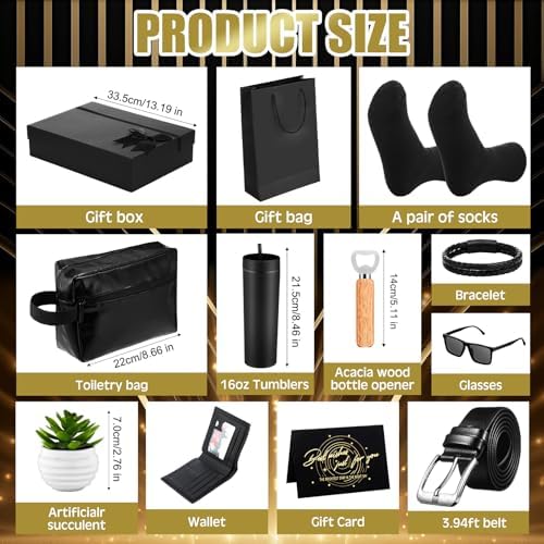 Skylety 13 Pcs Birthday Gifts Baskets for Men Christmas Gift Set - Image 2