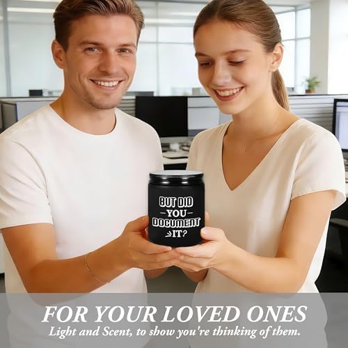 Funny Office Gift for Women Men, But Did You Document It, Humorous Desk Decor for Him Her, Corporate Humor Gifts for Programmers, Engineers, IT Coworkers, 7oz Black Lavender Scented Candle, Style-L - Image 4