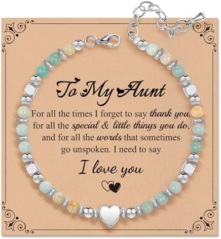 Inspirational Gifts Bracelets for Women, Healing Natural Stone Bracelets by ZOKCC