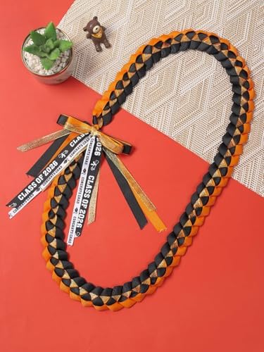TFTAFAN Graduation Ribbon Lei Graduation Leis Necklace Class of 2026 Graduation Necklace Braided Necklace Graduation Gift Party Accessories for Women and Men - Image 5
