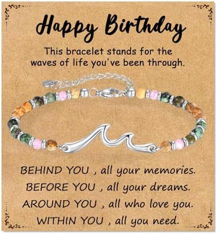 Wave Bracelets Gifts for Women, Birthday Graduation Christmas Jewelry Gifts for Daughter Granddaughter Best Friend Sister by Unknown