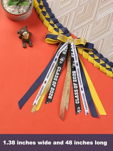 TFTAFAN Graduation Ribbon Lei Graduation Leis Necklace Class of 2026 Graduation Necklace Braided Necklace Graduation Gift Party Accessories for Women and Men - Image 4