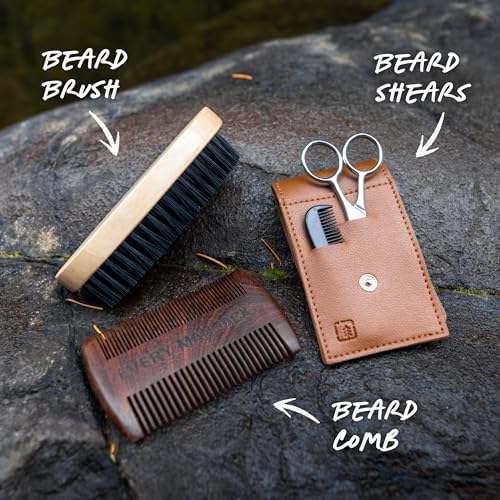 Every Man Jack Essential Beard Care Kit for Men, Sandalwood Teak, Gift Set - Image 3