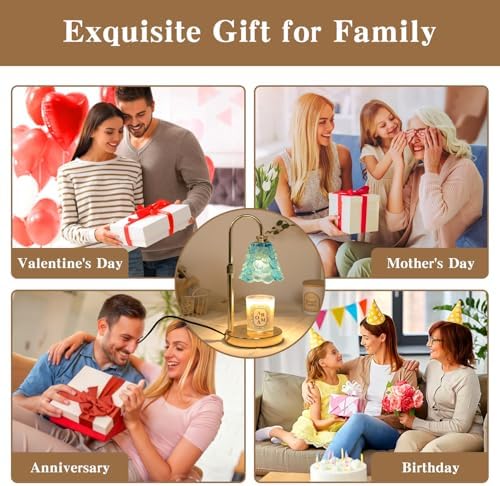 GEEZO Fragrance Candle Warmer Lamp，Electric Candle Warmer with Timer & Dimmer，Mom Christmas Birthday Gifts for Women, House Warming Gifts New Home Bedroom Decor - Image 5