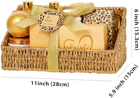 Gifts for Women, 32 Pcs Honey & Almond Bath & Body Gift Basket for Women - Image 5