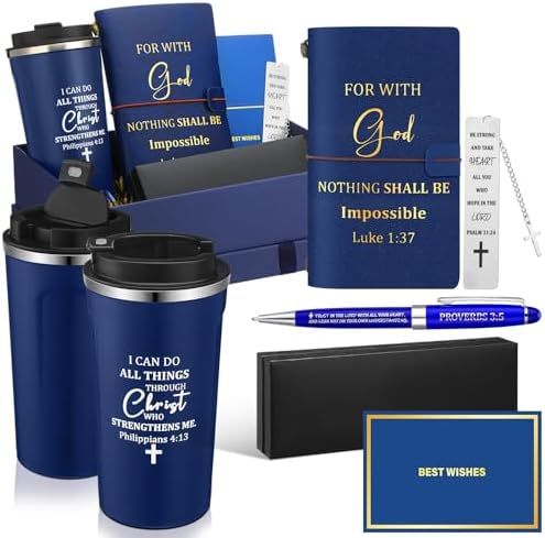 6 Pcs Christian Gift Set for Men Inspirational, Blue by Unknown