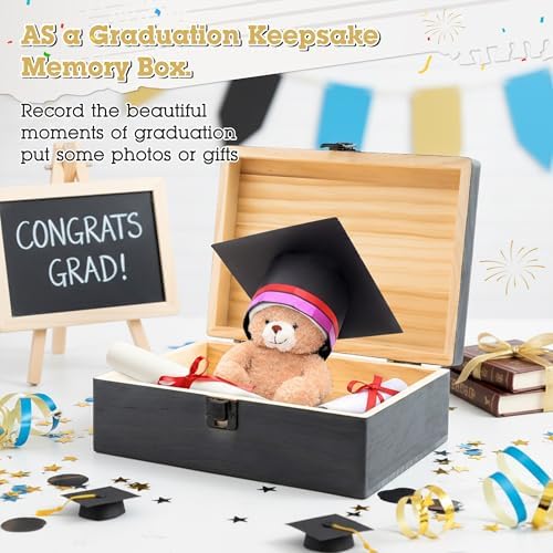 R HORSE Graduation Keepsake Wood Box, Class of 2026 Engraving Wooden Memory Box for High School Graduates, Engraved Graduation Gift for Him Her Memory Storage & Party Favor - Image 4