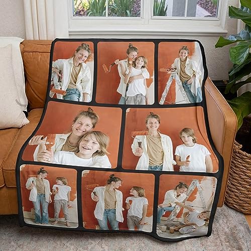 inkArts Custom Blankets with Photos for Family, Personalized Picture Blanket, Customized Blankets with Picture as Gifts for Chrimstas Birthday Mothers Day Fathers Day - Image 2